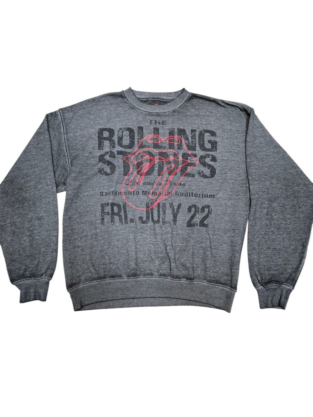 The Rolling Stones" Sacramento Memorial Auditorium Atour Sweatshirt Sz M